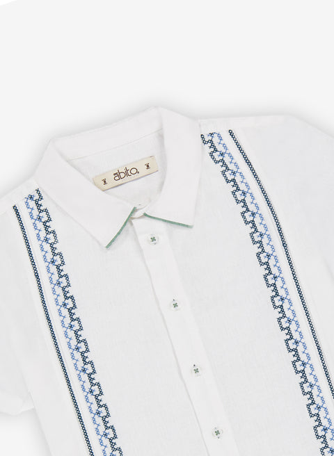 Camisa guayabera niño Lino Algodón Nathan