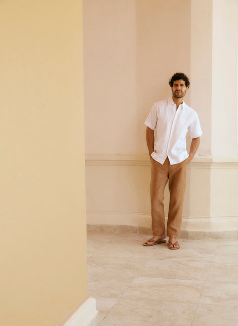 Guayabera manga corta 100% Lino Presidencial