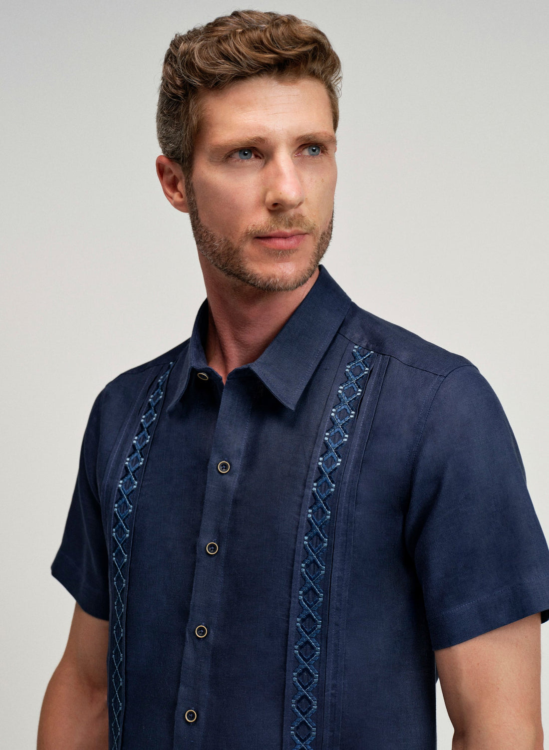 Guayabera manga corta 100% Lino Garibay TX