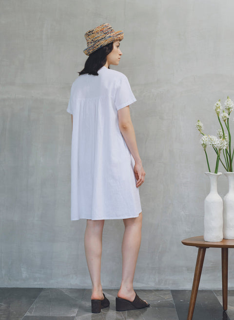 Vestido Corto 100% Lino Loutsa