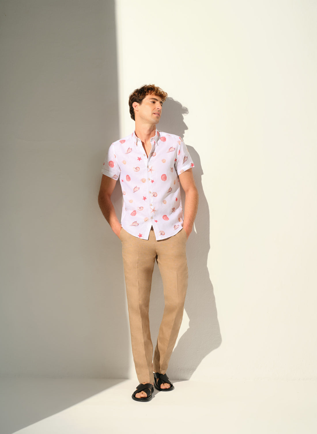 Camisa manga corta 100% Lino Paraga Torunju