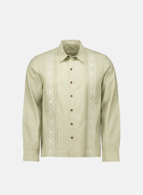 Guayabera manga larga 100% Lino Allaf
