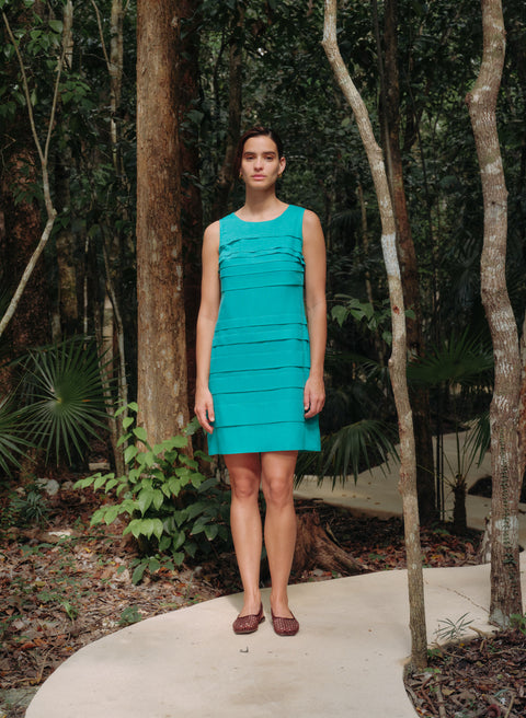 Vestido corto Lino Algodón Amber