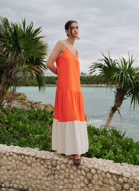 Vestido Largo 100% Lino Arie