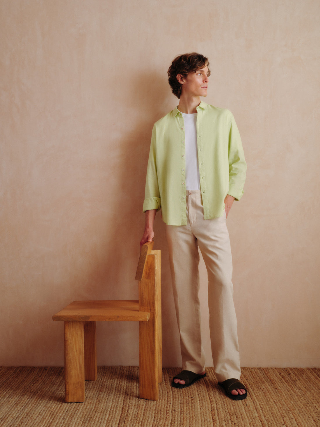 Camisa manga larga Lino Algodón Balem