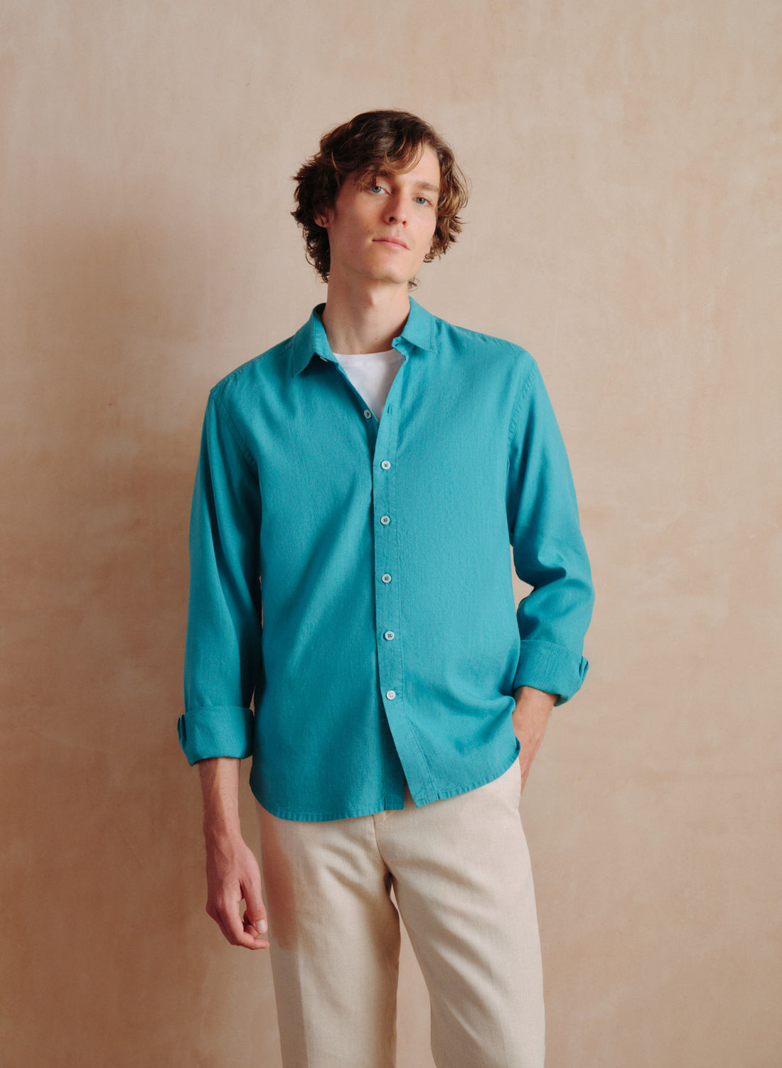 Camisa manga larga Lino Algodón Balem