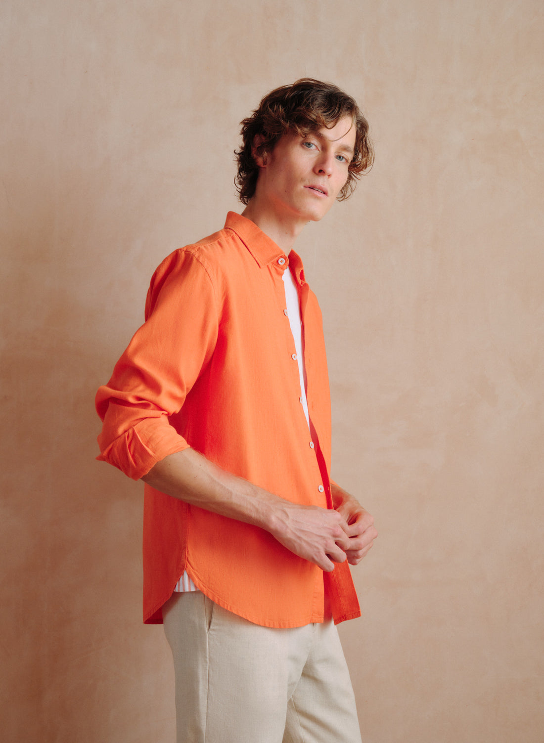 Camisa manga larga Lino Algodón Balem