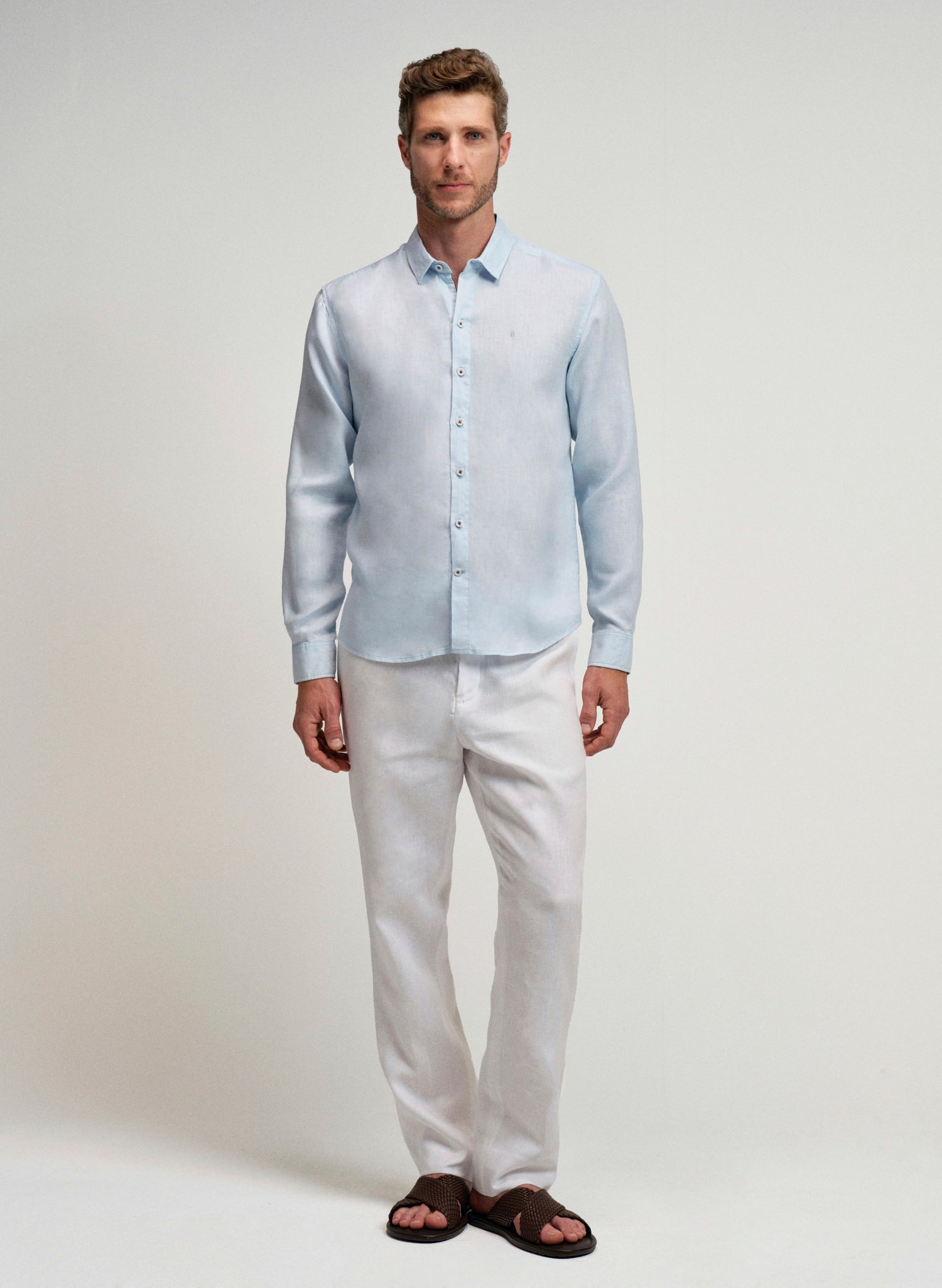 camisa manga larga azul paa hombre  tootalook