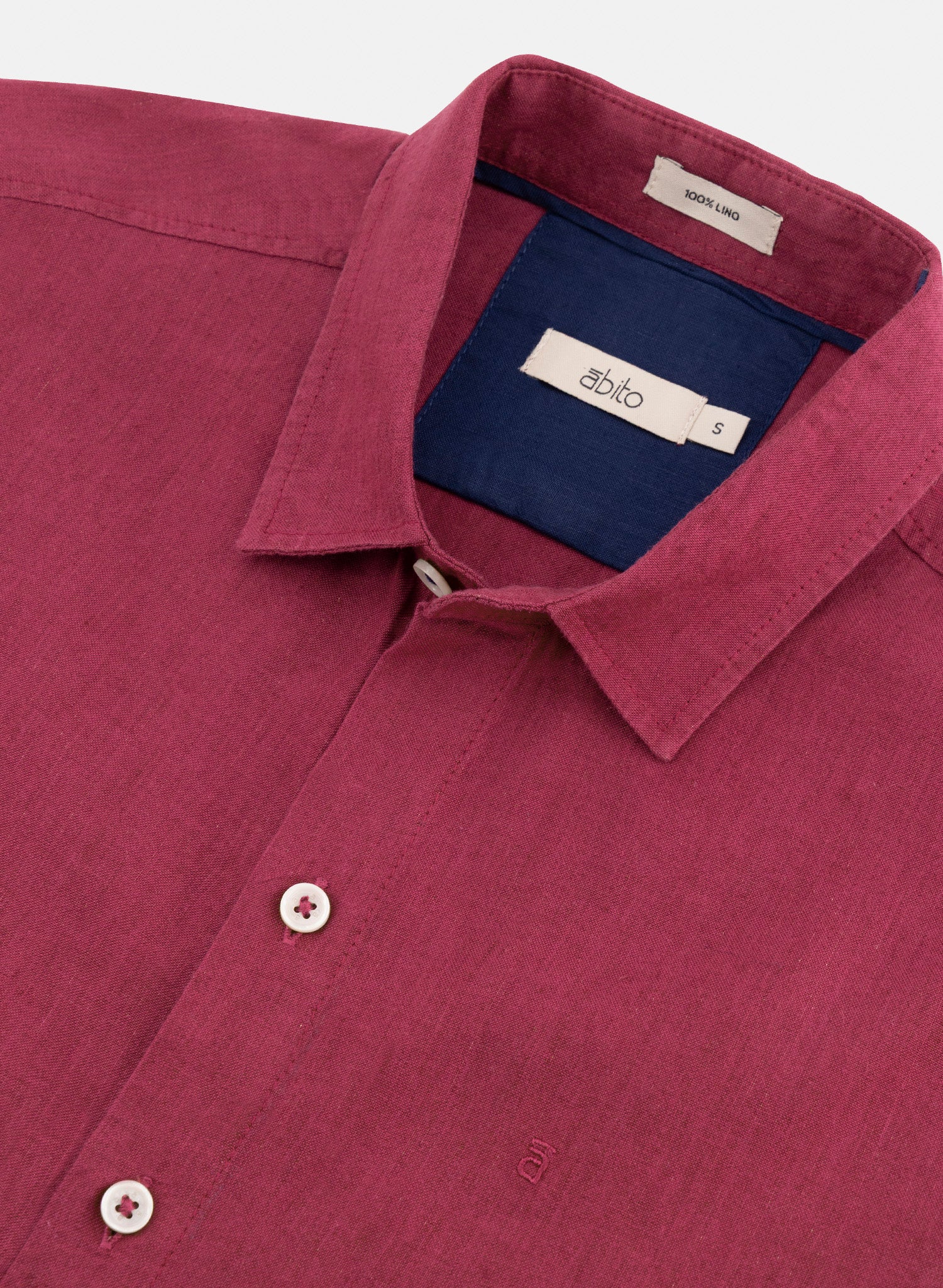 Camisa manga larga 100% Lino Balem Rojo