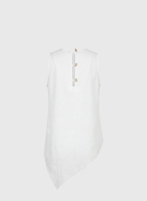 Blusa sin mangas 100% Lino Sage