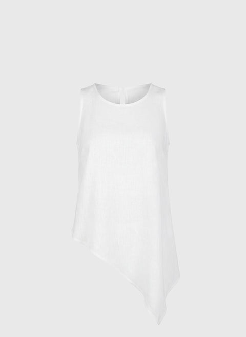 Blusa sin mangas 100% Lino Sage