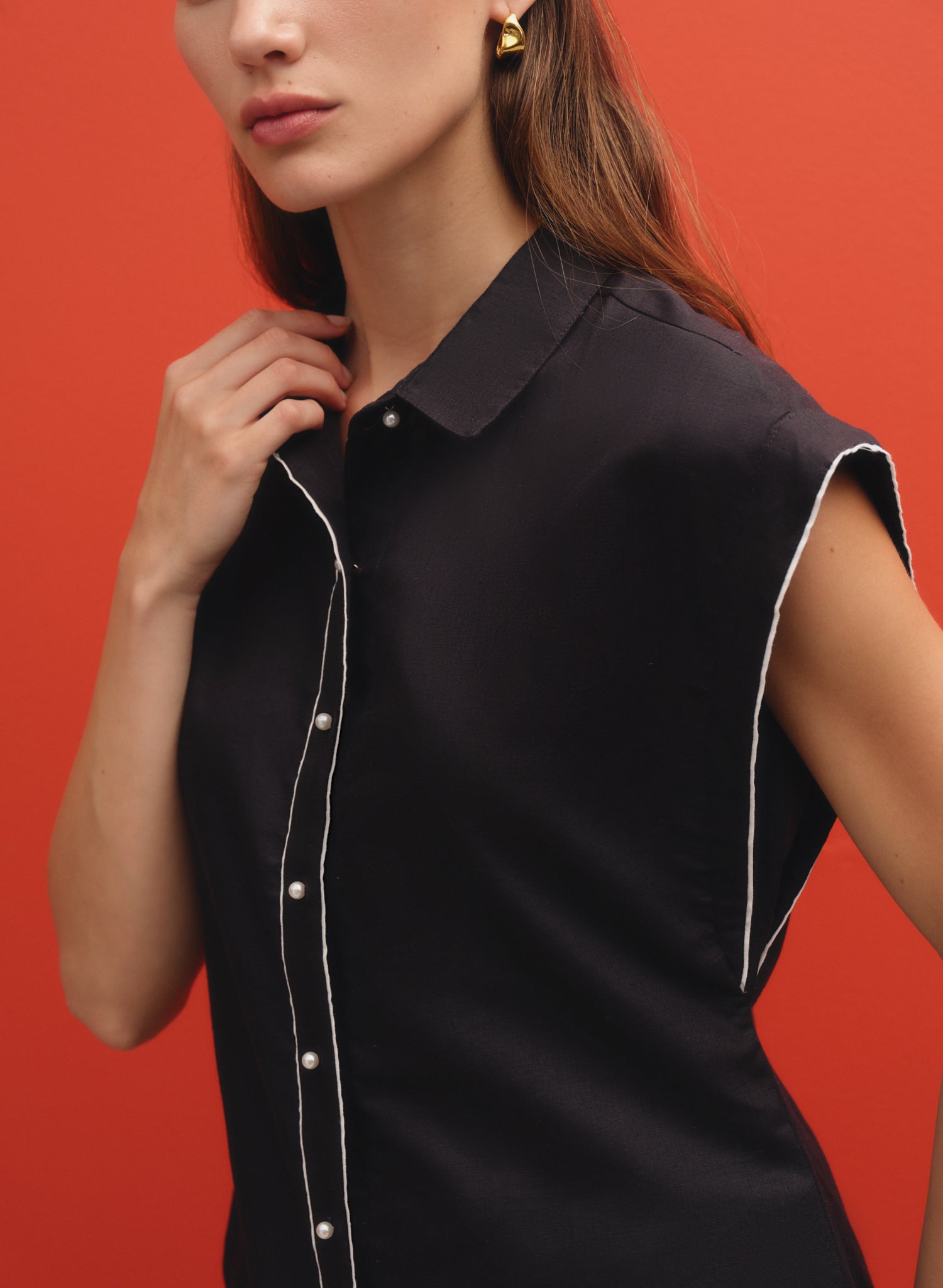 Blusa camisera 100% Lino Bon