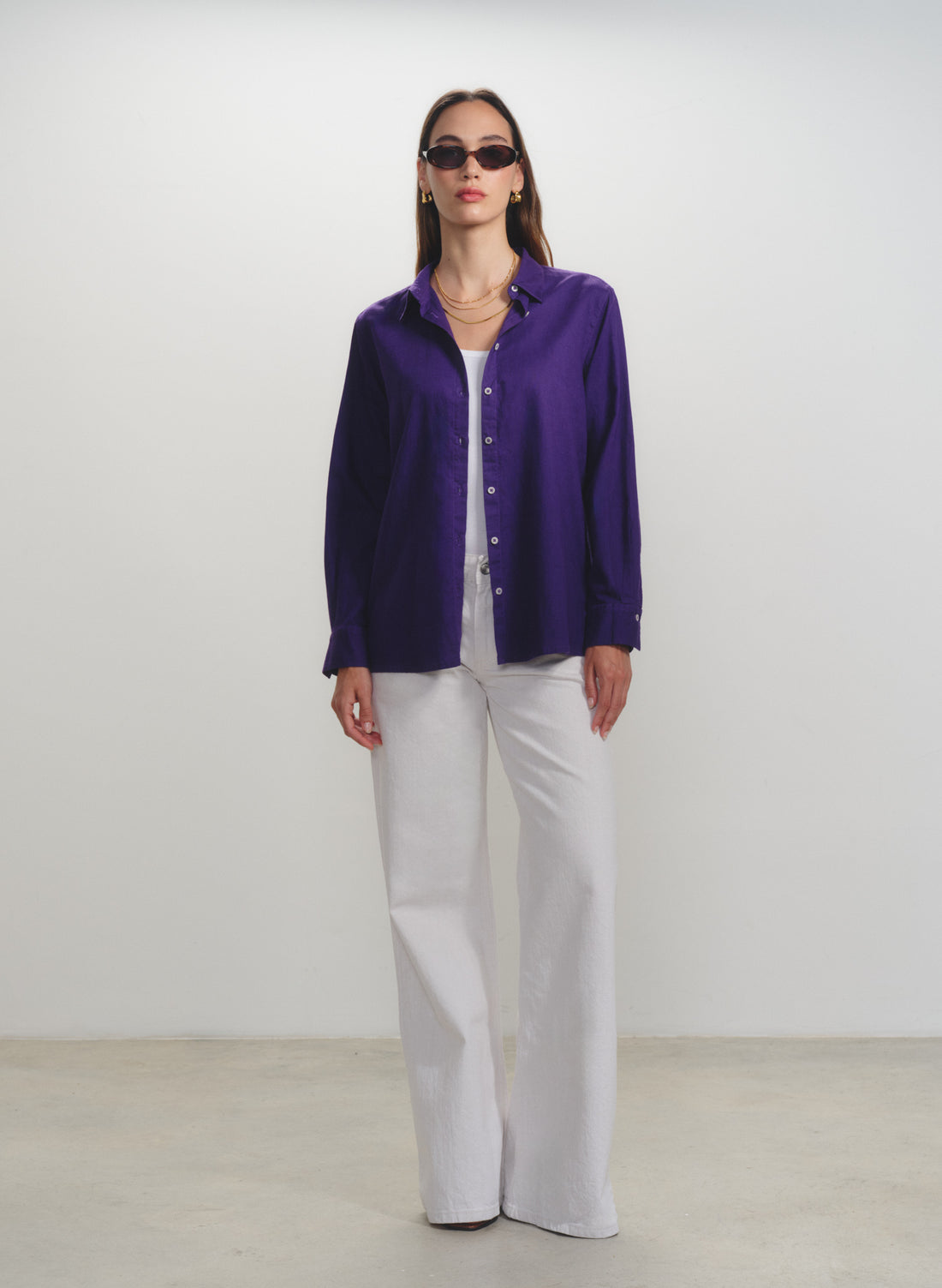 Blusa camisera Lino Algodón Essenziale