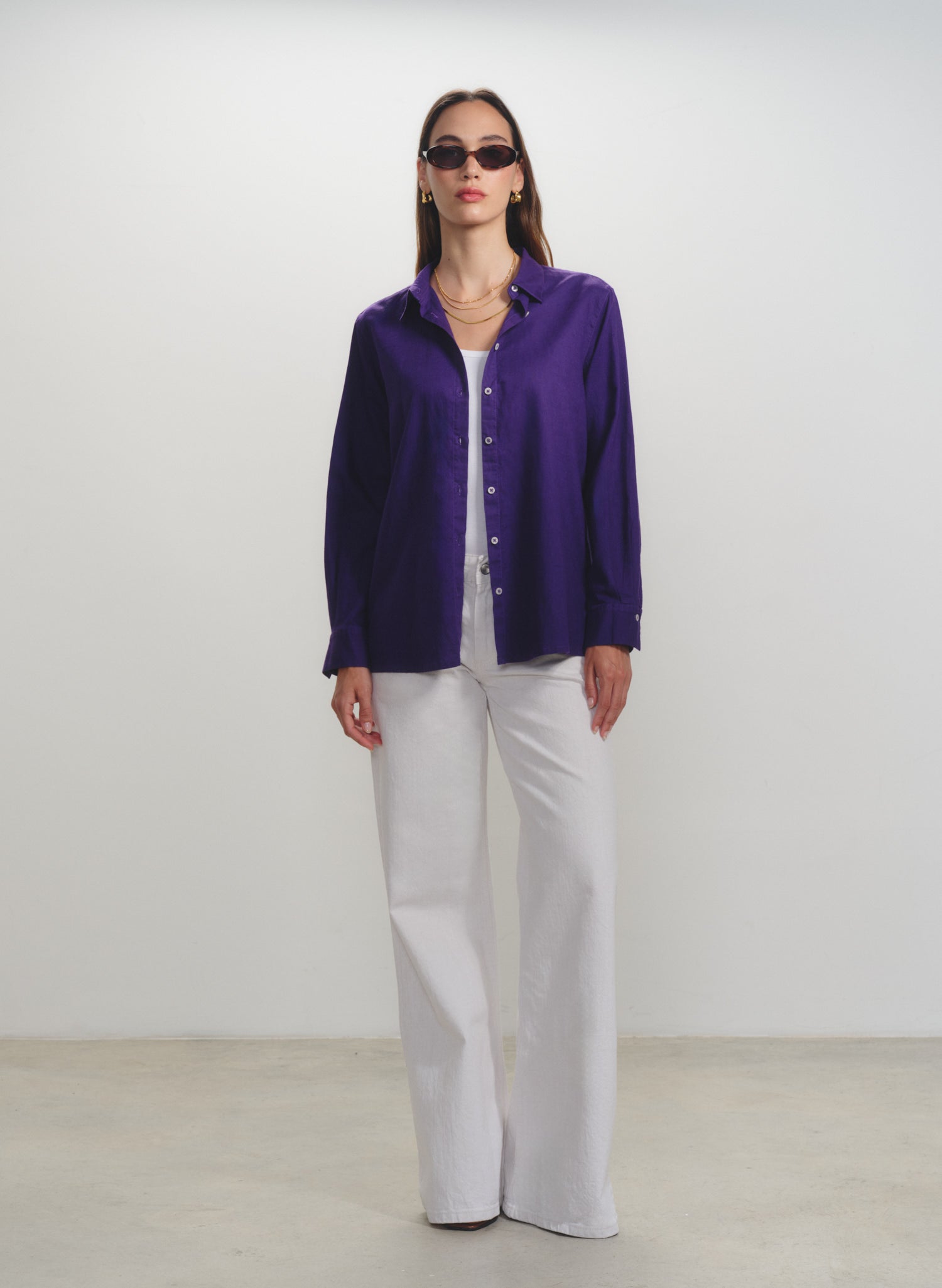 Blusa camisera Lino Algodón Essenziale