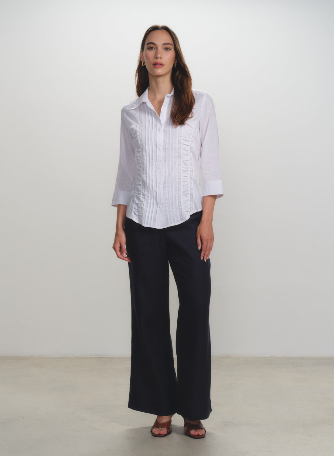 Blusa manga 3/4 100% lino Donna