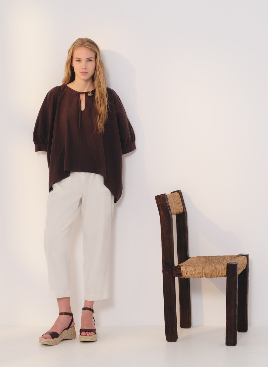 Blusa amplia 100% Lino Gracale