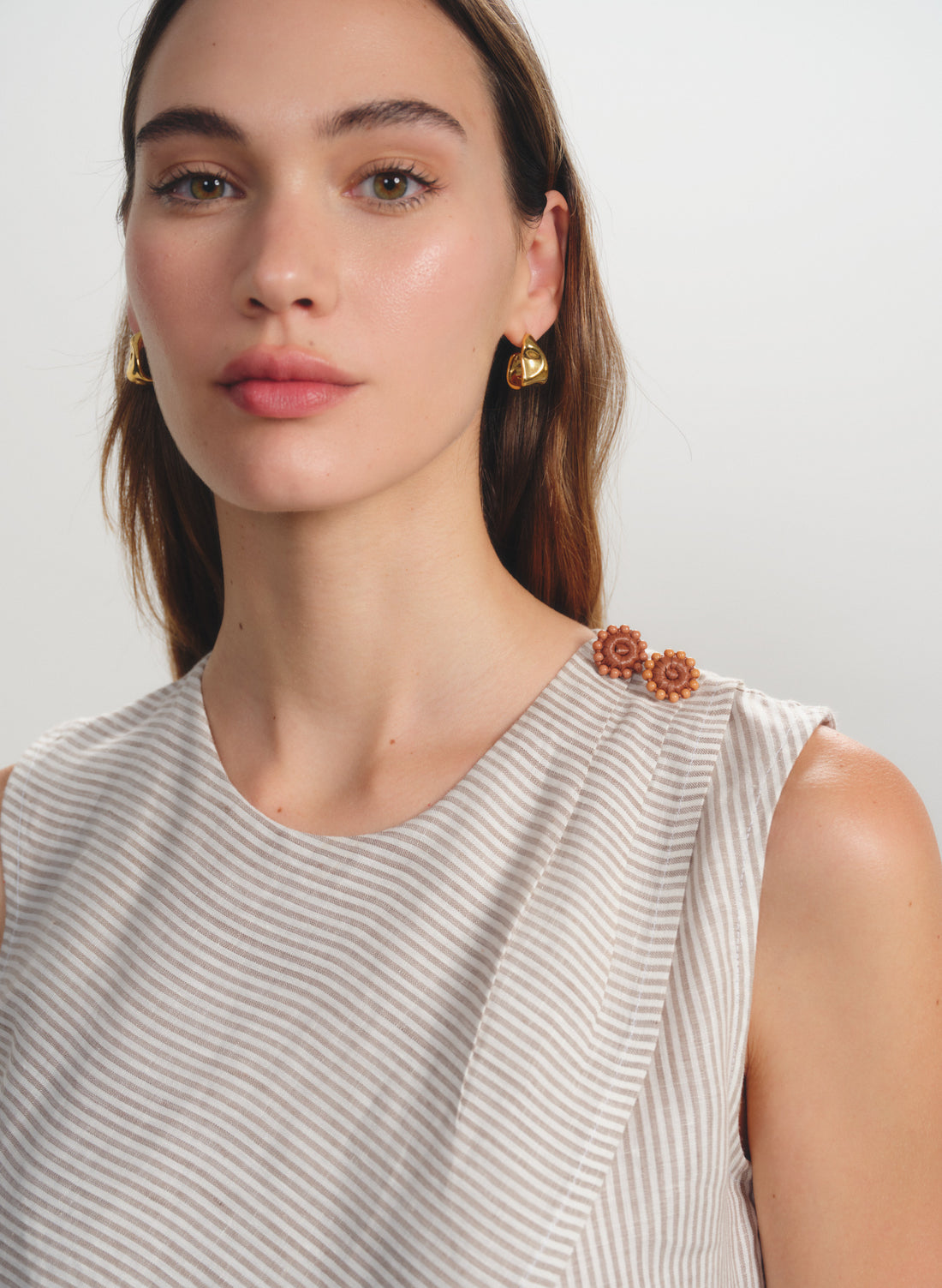 Blusa con frente cruzado 100% Lino Nash