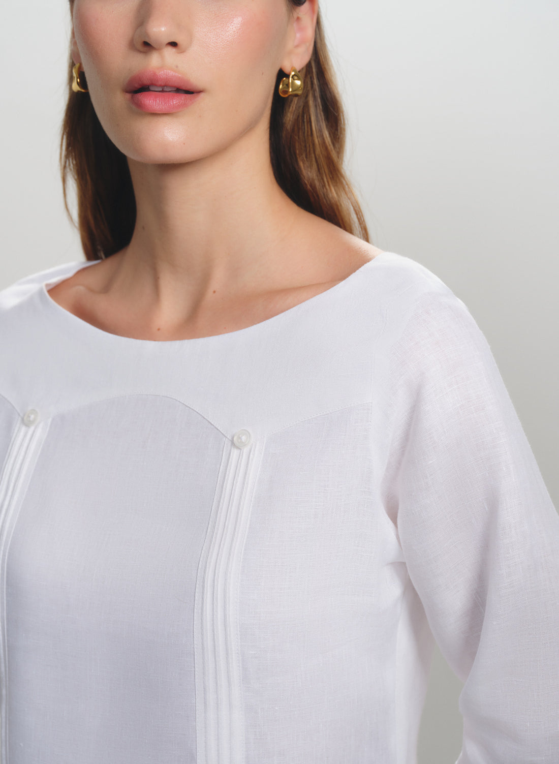 Blusa Guayabera 100% lino Sandra