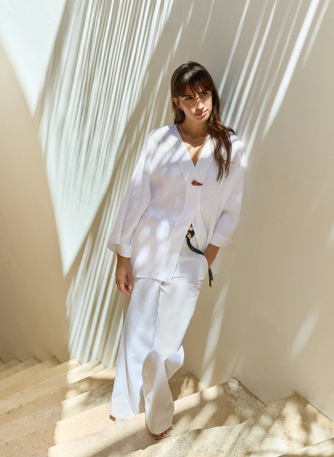 Blusa manga 3/4 100% Lino Schiza