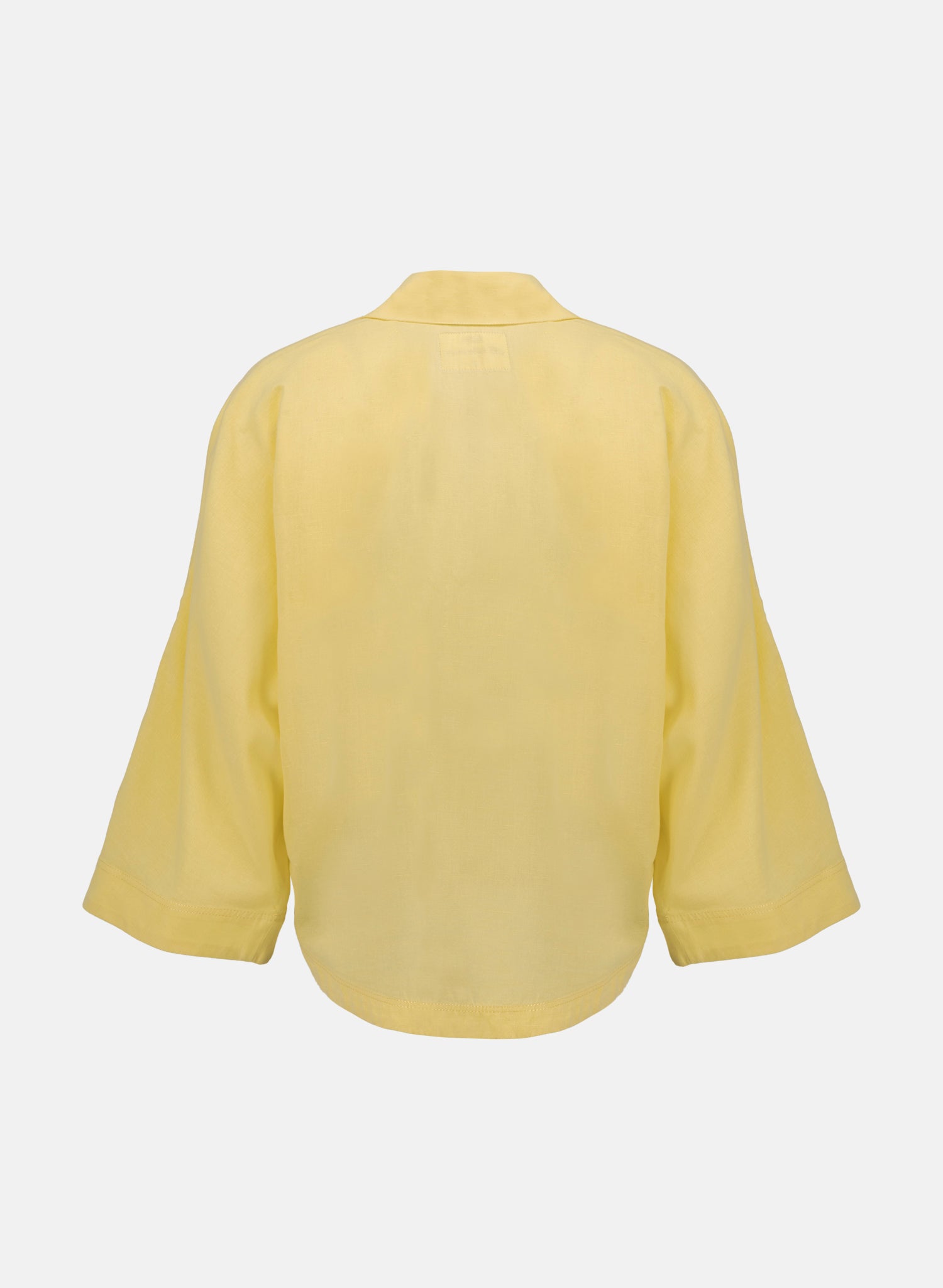 Blusa con cuello camisero Lino Algodón Bomla