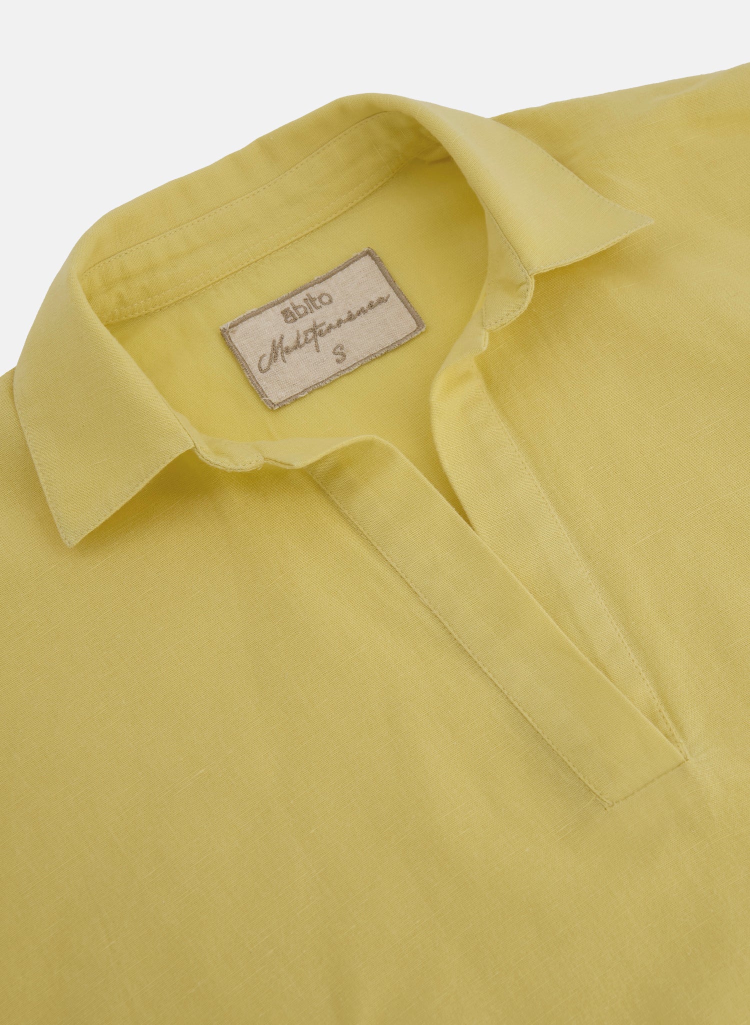 Blusa con cuello camisero Lino Algodón Bomla