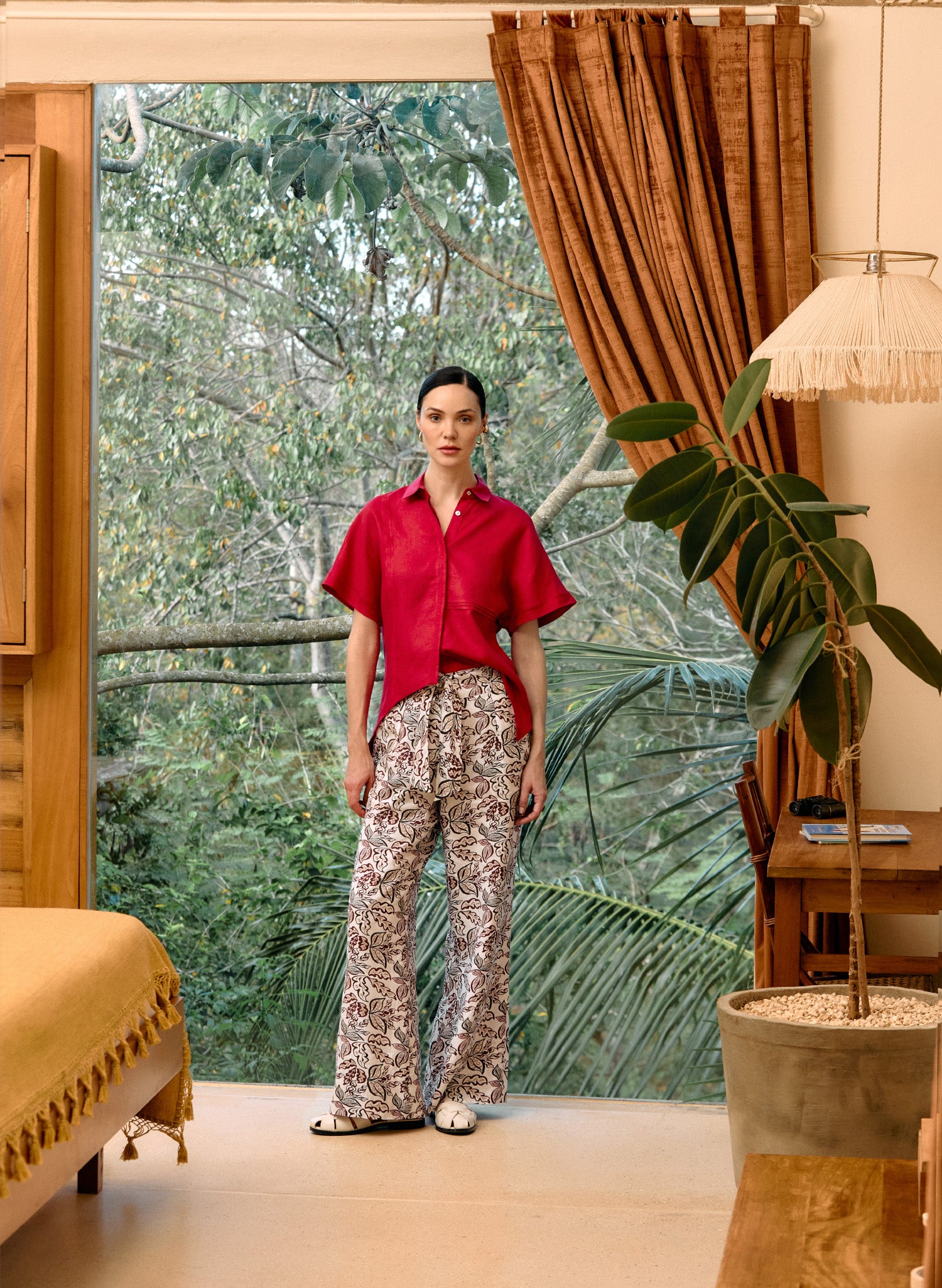 Blusa manga corta 100% Lino Ofelia