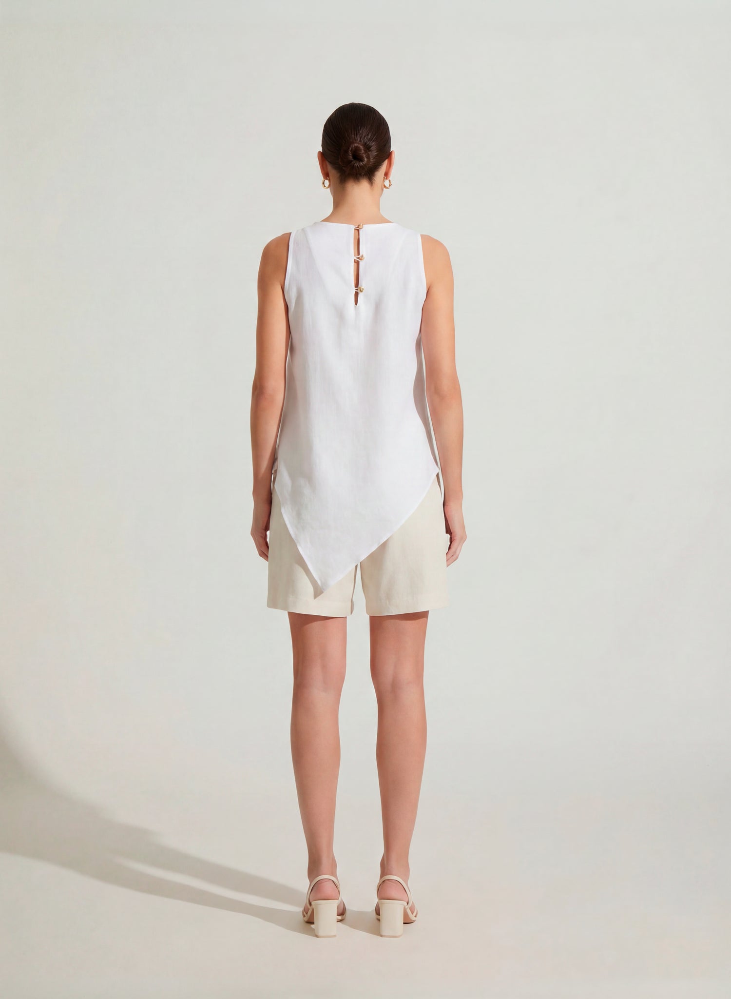 Blusa sin mangas 100% Lino Sage