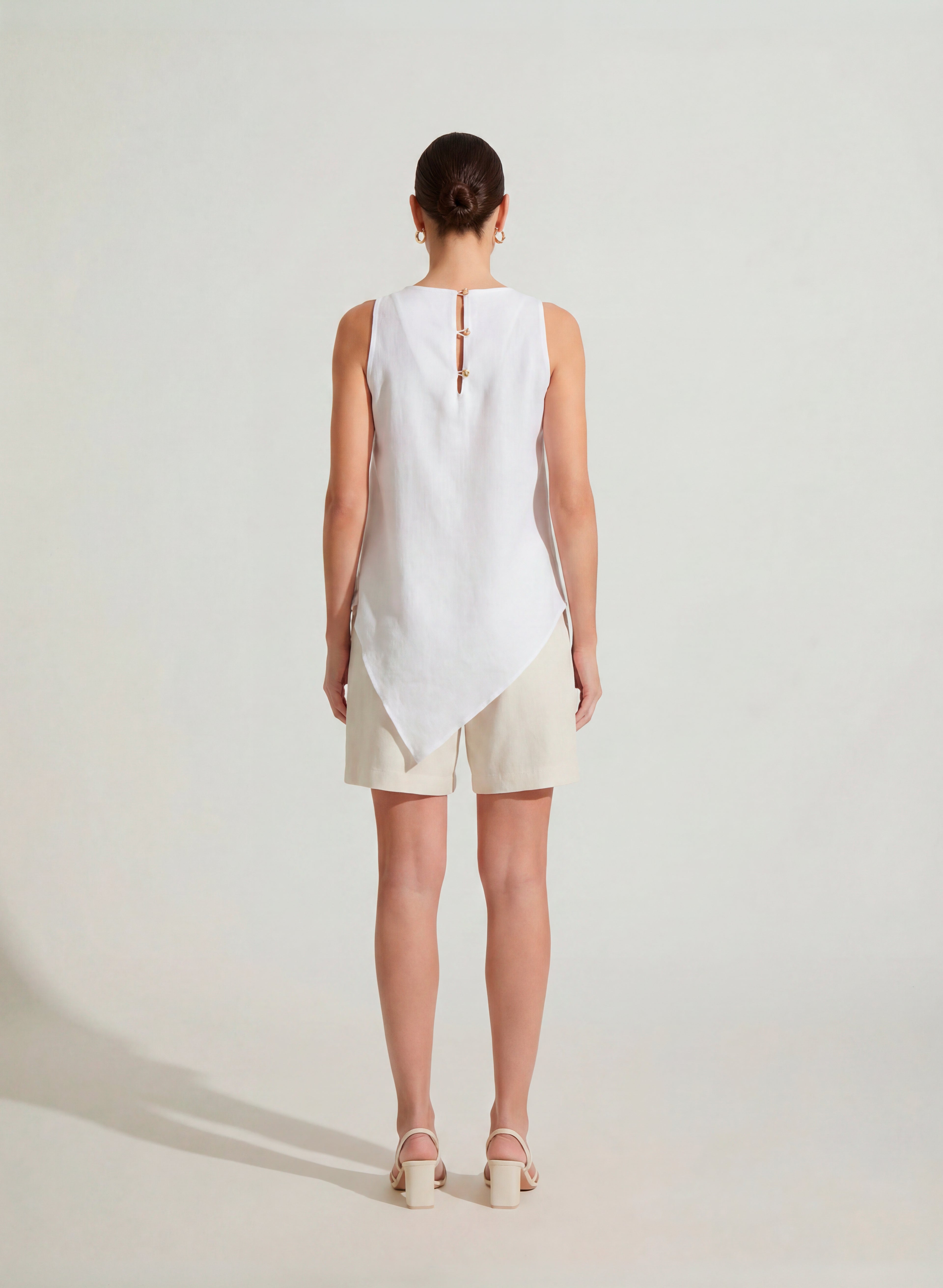Blusa sin mangas 100% Lino Sage