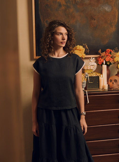 Falda Larga 100% Lino Nisha