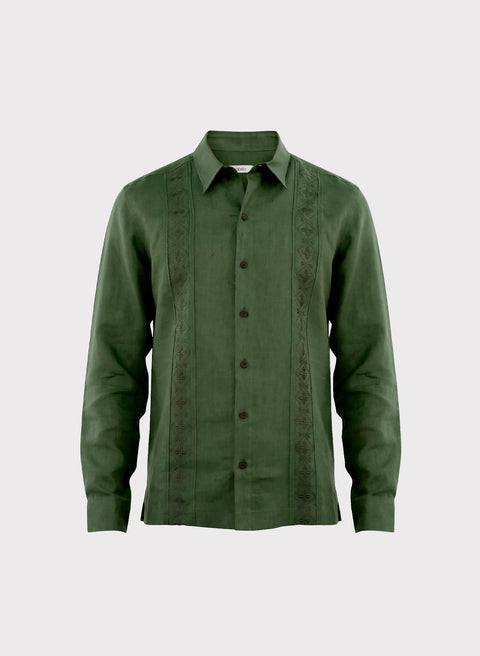 Guayabera Manga Larga 100% Lino Mul