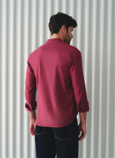 Camisa manga larga 100% Lino Balem Rojo