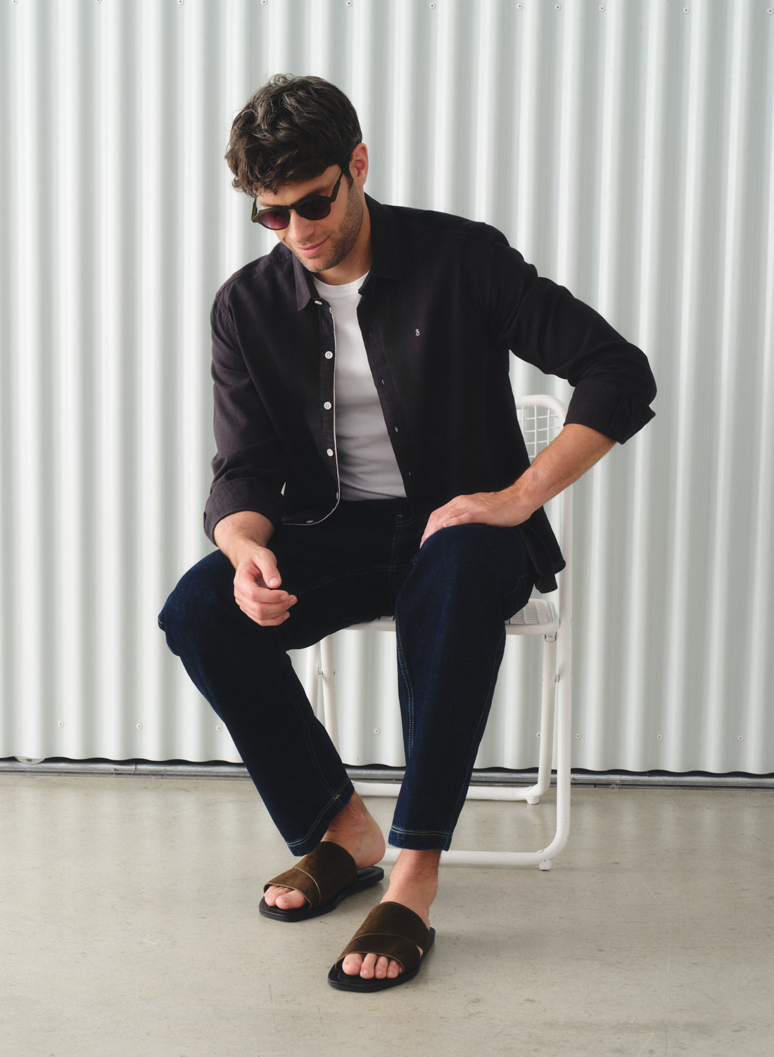 Camisa manga larga 100% Lino Balem Negro