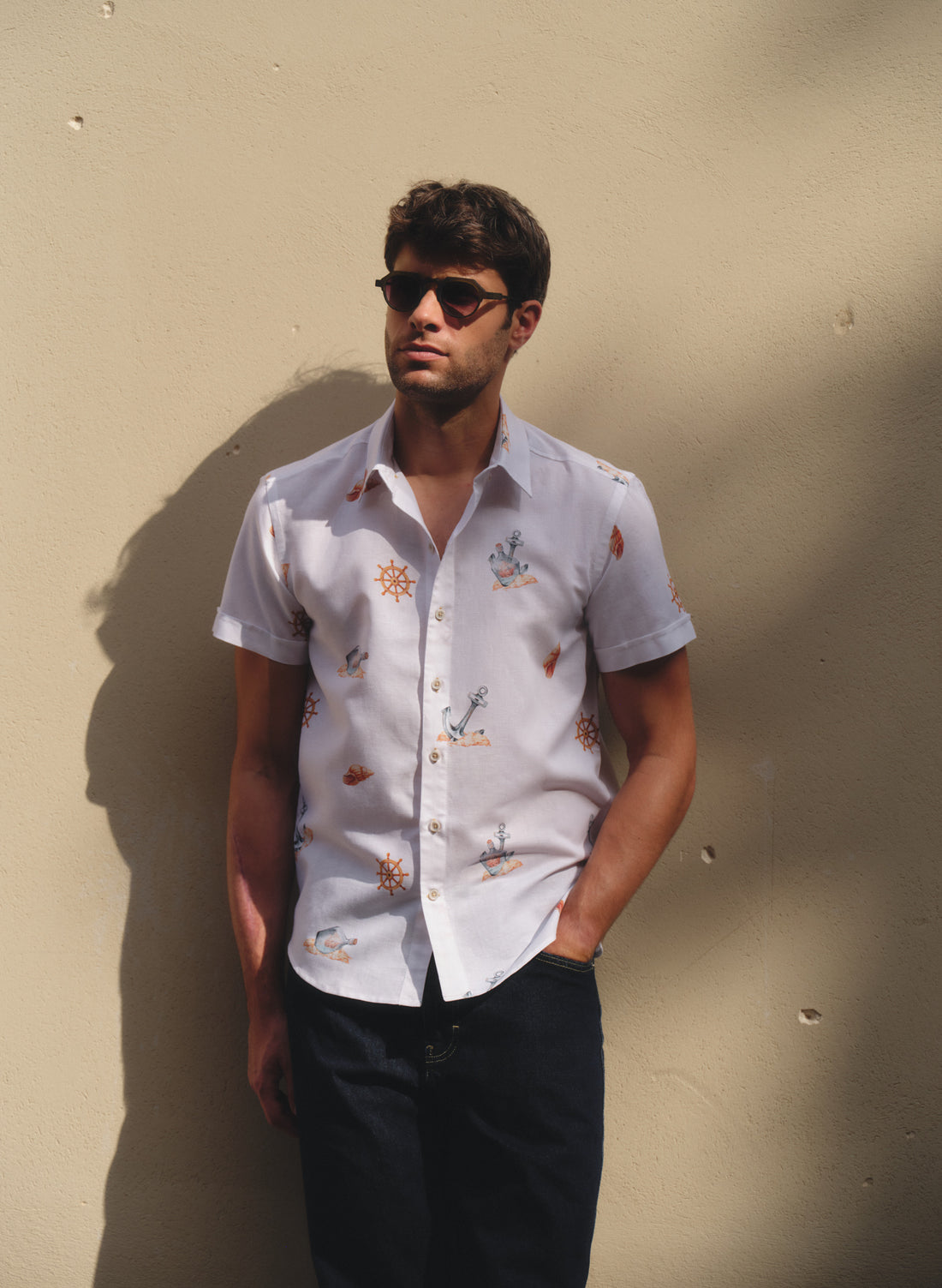Camisa manga corta Lino Algodón Paraga Naufrago