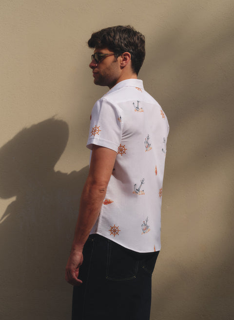 Camisa manga corta Lino Algodón Paraga Náufrago
