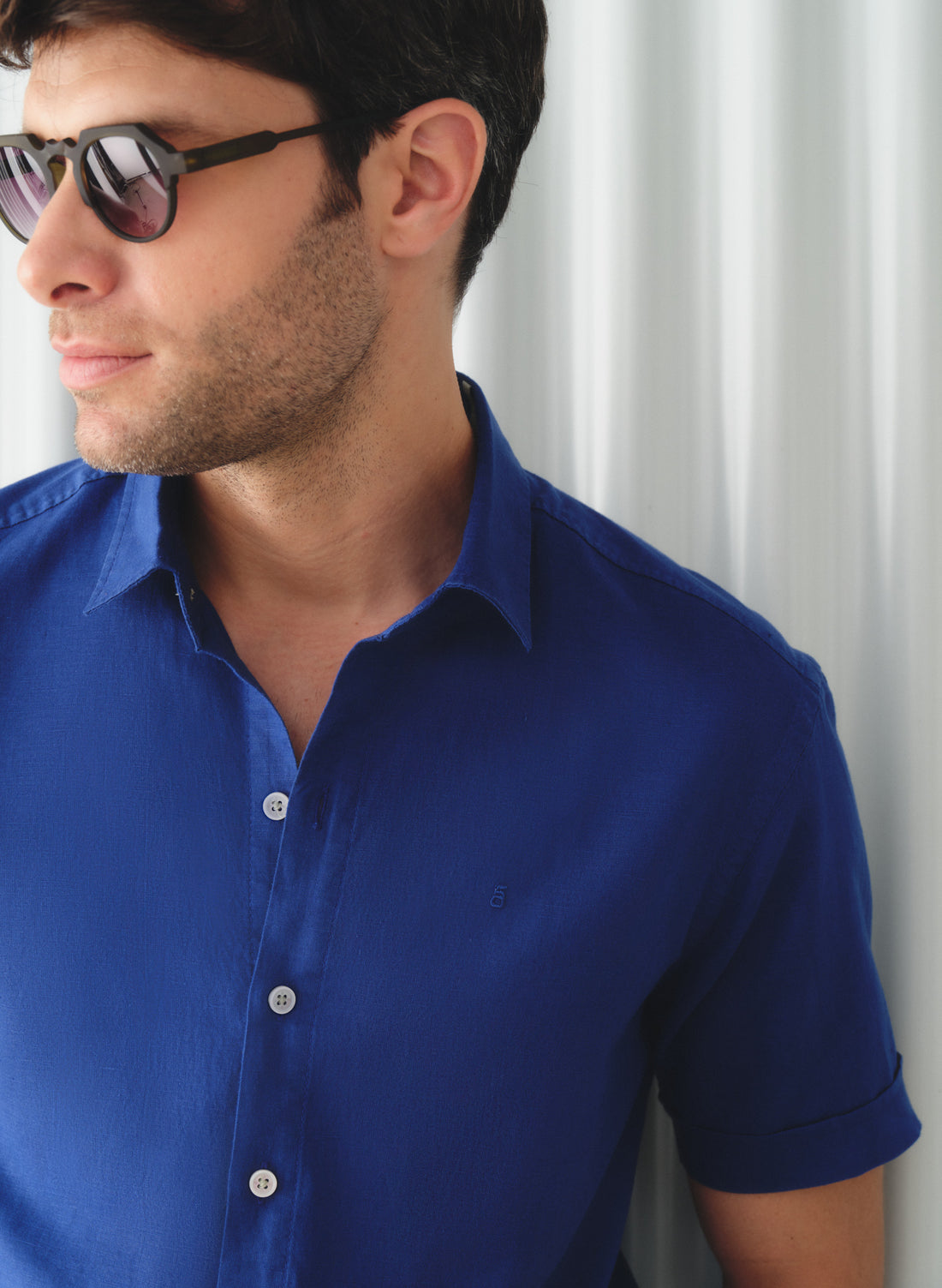 Camisa manga corta Lino Algodón Park