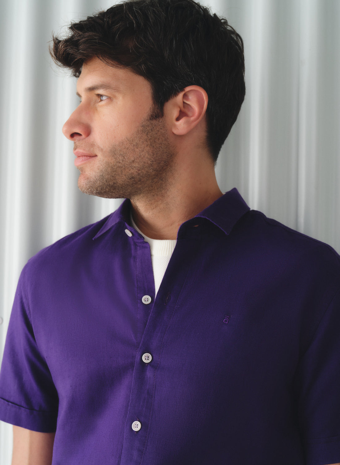 Camisa manga corta Lino Algodón Park