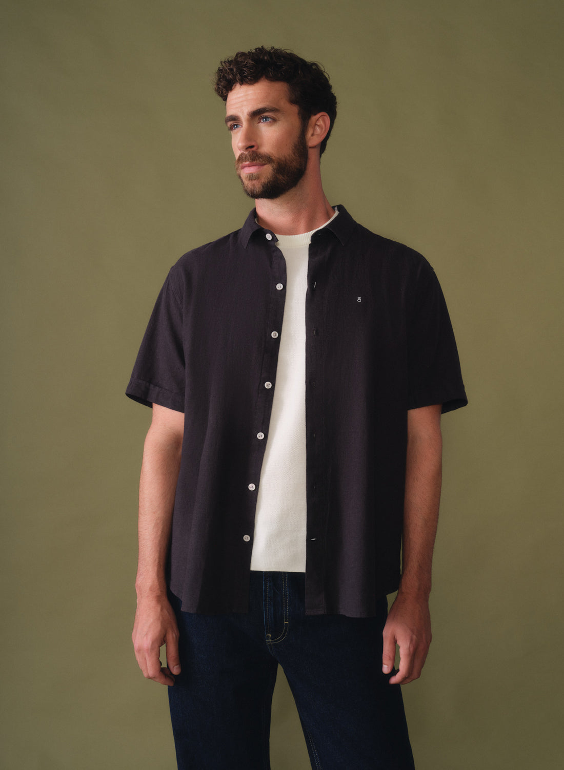 Camisa manga corta 100% Lino Park