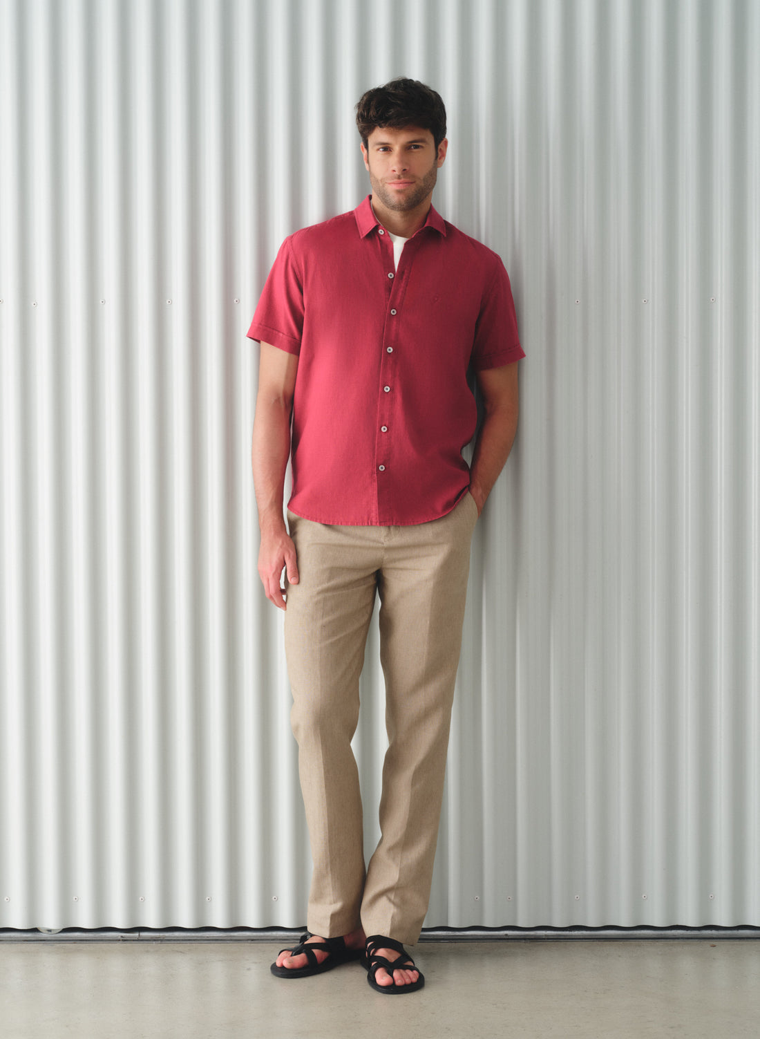 Camisa manga corta Lino Algodón Park