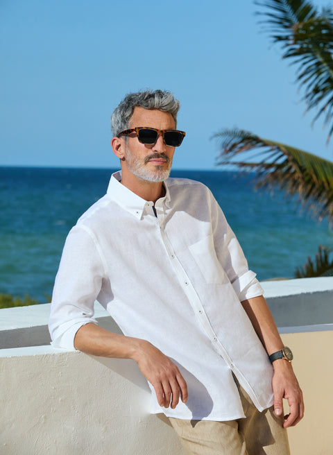 Camisa manga larga 100% Lino Escandon