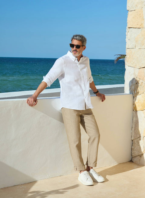 Camisa manga larga 100% Lino Escandon
