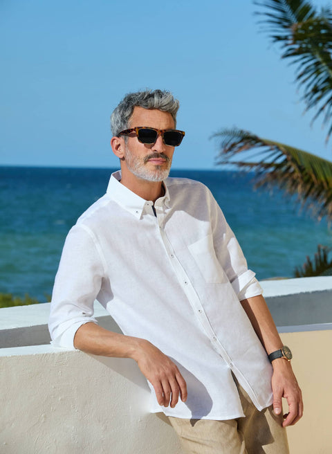 Camisa manga larga 100% Lino Escandon