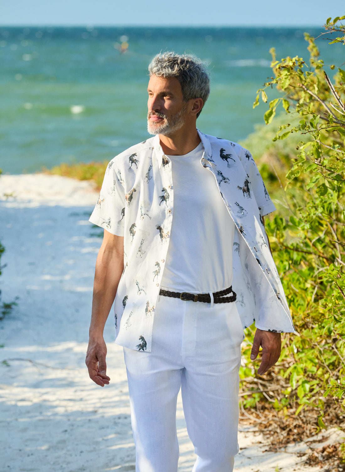 Camisa manga 100% Lino Potrero