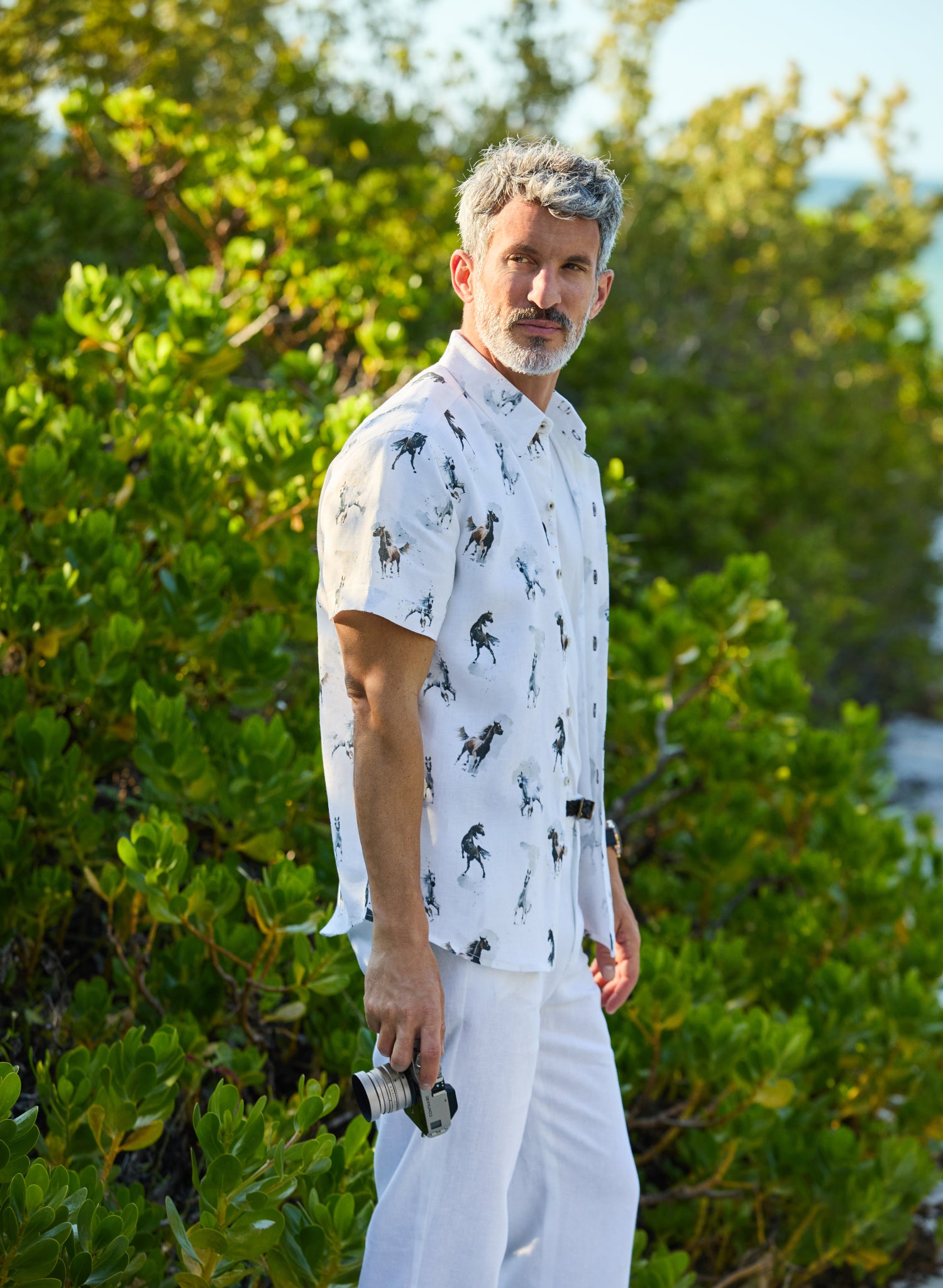 Camisa manga 100% Lino Potrero