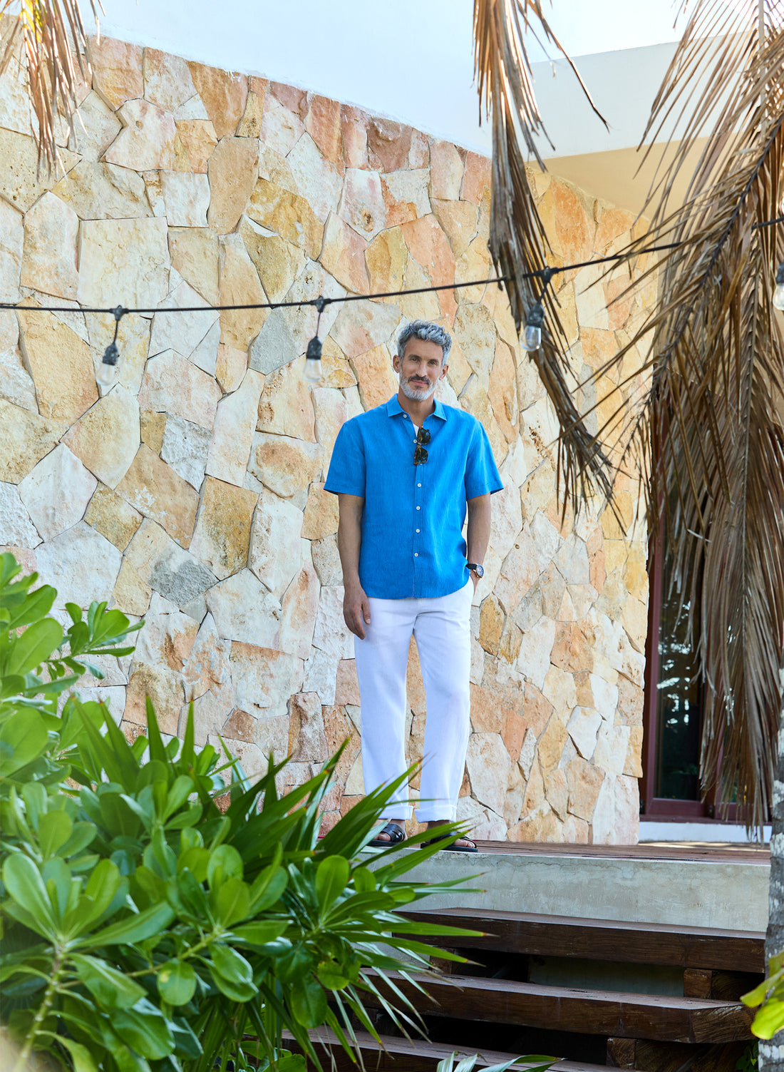 Camisa manga corta 100% Lino Park