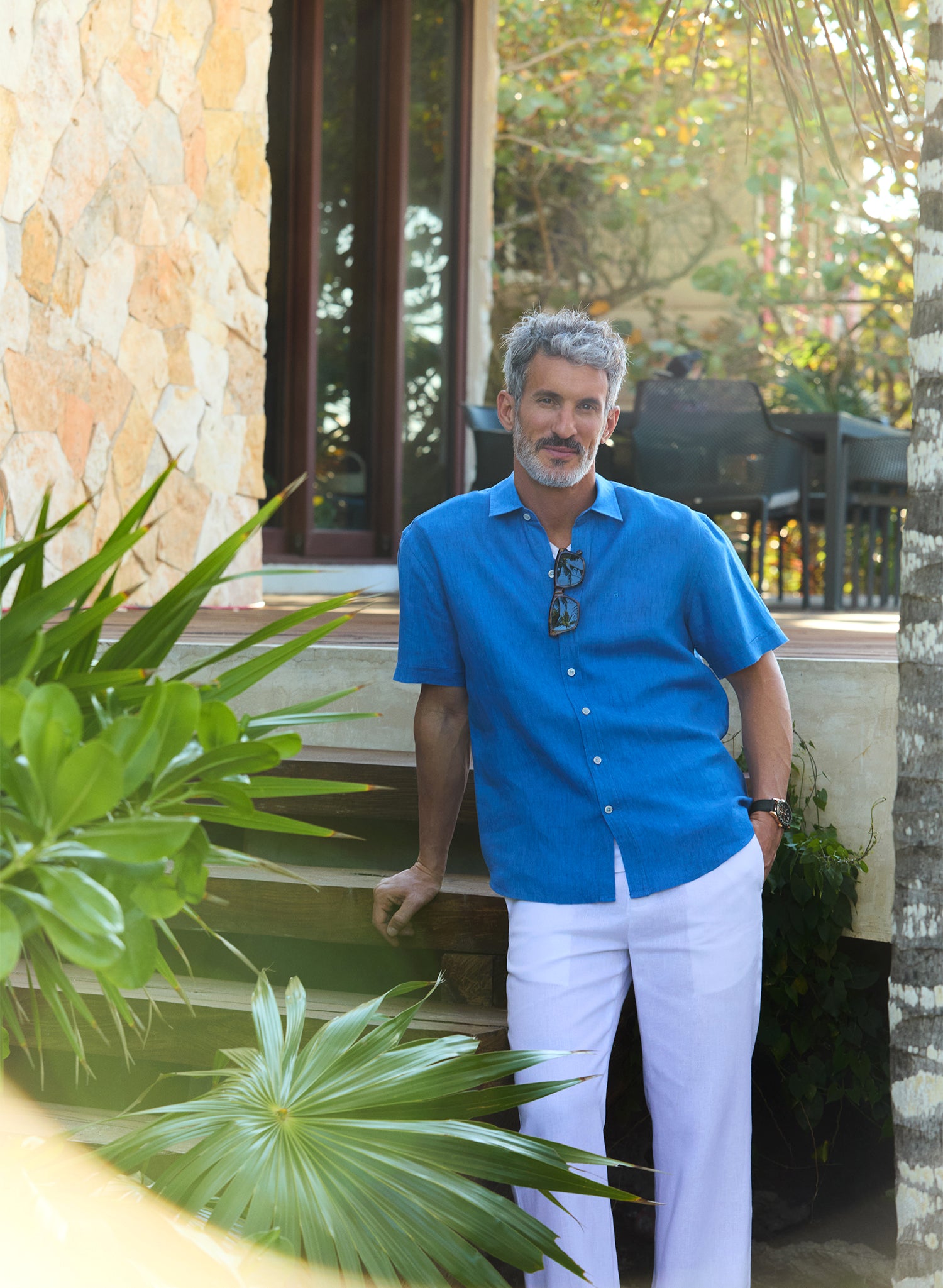 Camisa manga corta 100% Lino Park