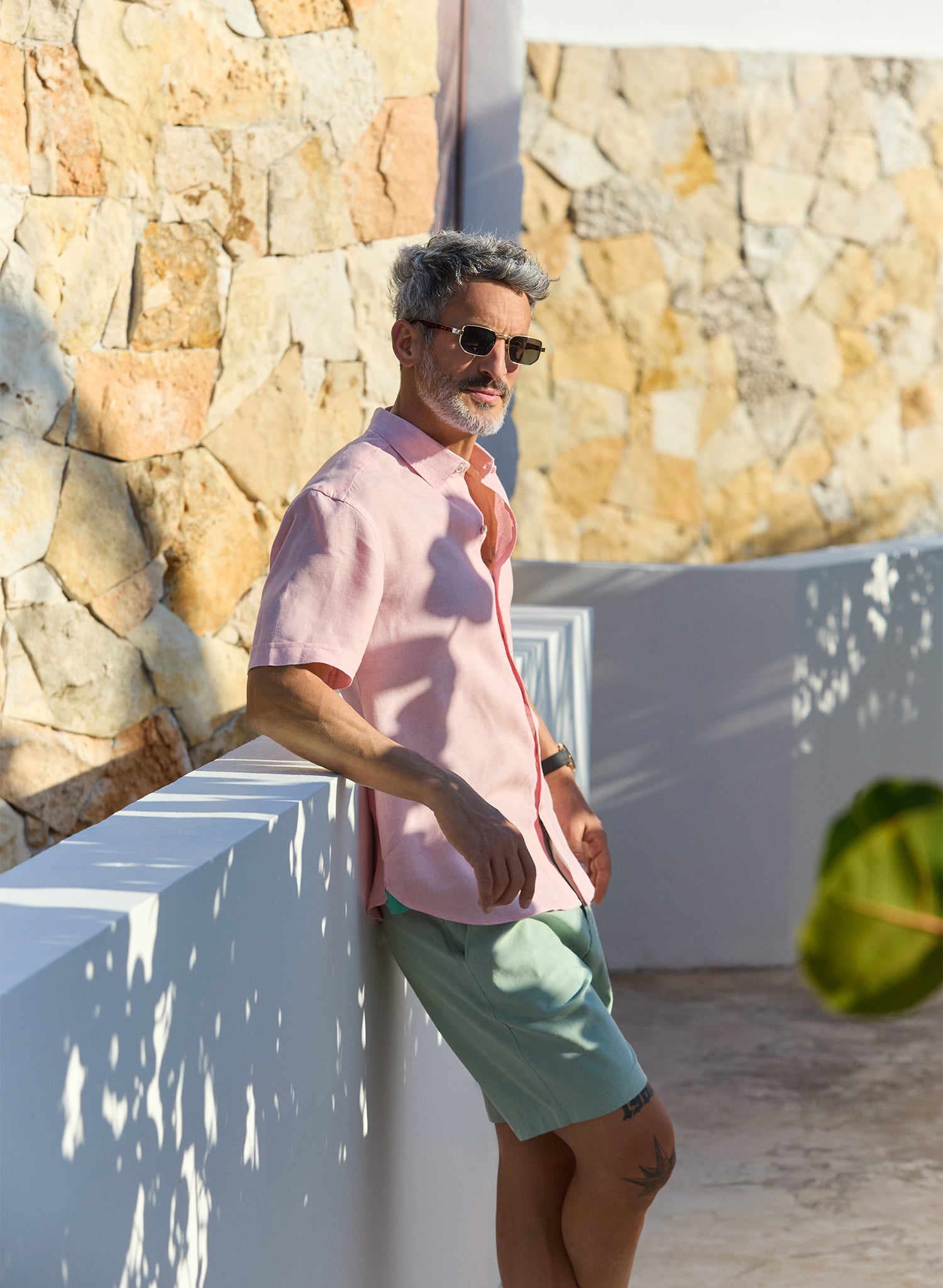 Camisa manga corta 100% Lino Park