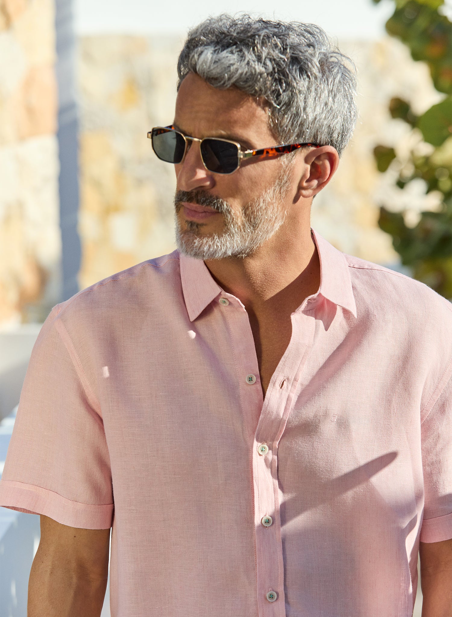 Camisa manga corta 100% Lino Park