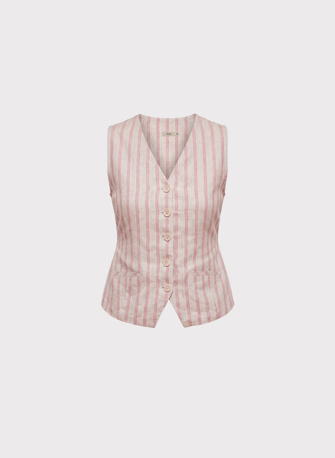 Chaleco 100% Lino Rustica