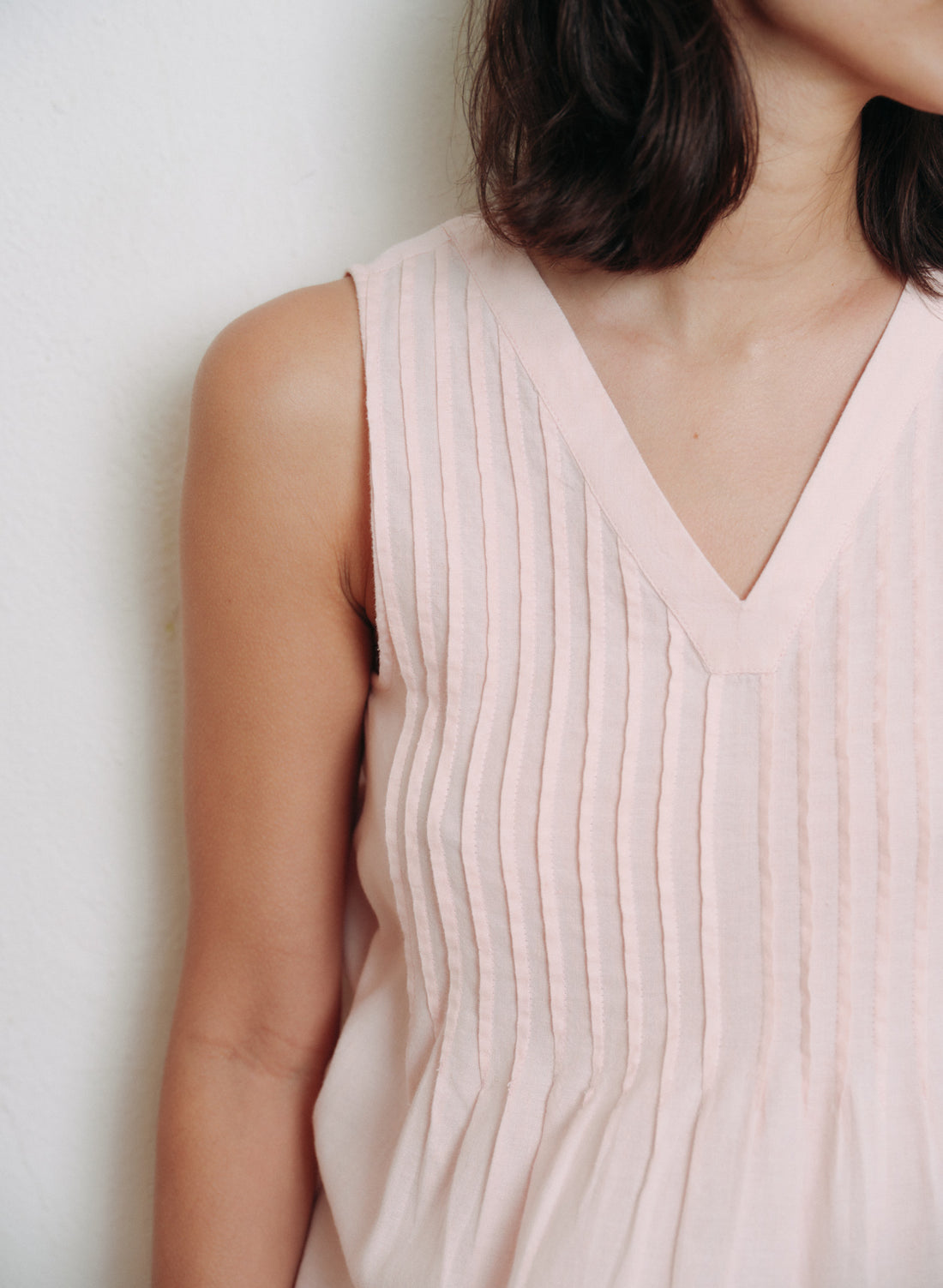 Vestido Corto Lino Algodón Ciclada