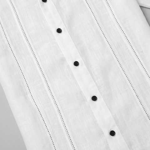 Guayabera Manga Larga 100% Lino Eddie